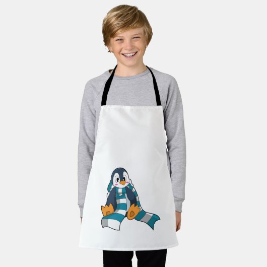 Tablier Pingouin avec Écharpe (Porté)