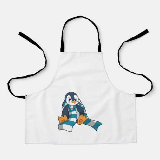 Tablier Pingouin avec Écharpe (Recto)