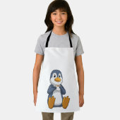 Tablier Pingouin avec la coupe du café (Insitu)