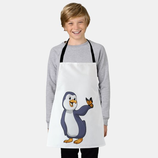 Tablier Pingouin avec papillon (Porté)