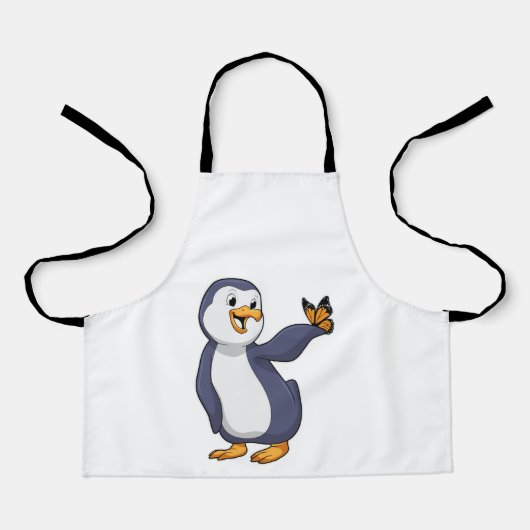 Tablier Pingouin avec papillon (Recto)