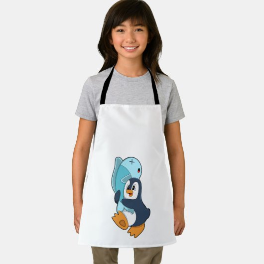 Tablier Pingouin avec poisson (Insitu)