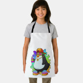 Tablier Pingouin comme peintre avec Spray (Insitu)