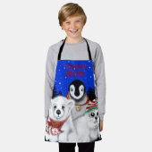 Tablier Pingouin de Noël bébé phoque de l'ours polaire (Porté)