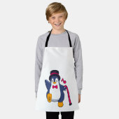Tablier Pingouin en Groom avec Cravate (Porté)