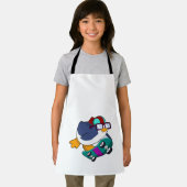 Tablier Pingouin en patinage avec skateboard (Insitu)