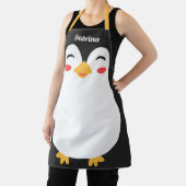 Tablier Pingouin mignon face à l'impression tout-en-un amu (Insitu)