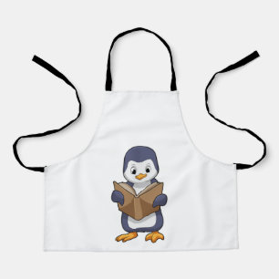 Tablier Pingouin Nerd avec Livre