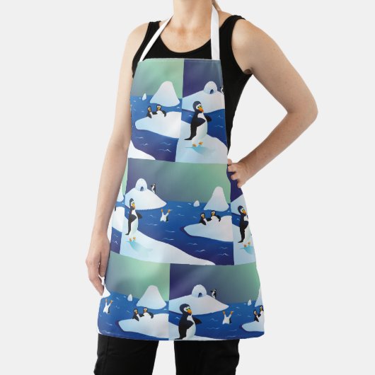 Tablier Pingouins Et Glace (Insitu)