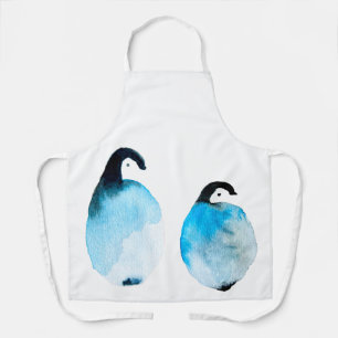 Tablier Pingouins mignons aquarelle