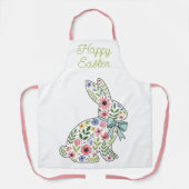 Tablier Pink and Blue Wildflower Easter Rabbit (Recto)
