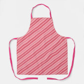 Tablier Pink and Red Christmas Candy Cane Stripes  (Recto)