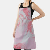 Tablier Pink and white abstract painting (Insitu)