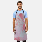 Tablier Pink and white abstract painting (Porté)