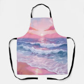 Tablier Pink Beach Ocean Shore Peinture côtière (Recto)