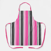 Tablier Pink Black White Stripes Pattern Design  (Recto)