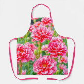 Tablier Pink Carnations Apron (Recto)