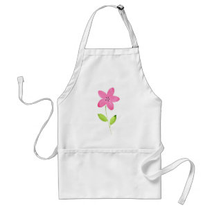 Tablier Pink Cinq Pétale Aquarelle Fleur