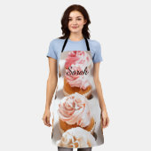 Tablier Pink, Cupcakes Kitchen Apron Personnalisable (Porté)