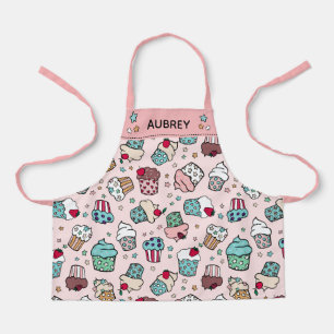 Tablier Pink Cute Main Drake Cupcake Motif Ajouter un nom