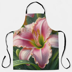 Tablier Pink Daylily Floral