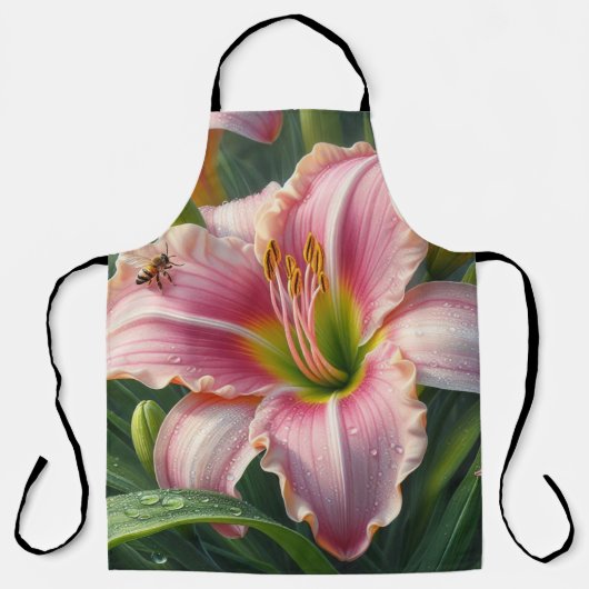 Tablier Pink Daylily Floral (Recto)