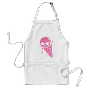 Tablier Pink Evil Ice Cream Cone Adulte Apron