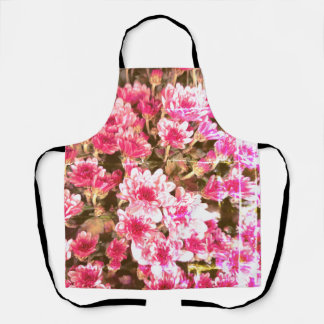 Tablier Pink Floral Bloom Pattern Design