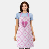 Tablier Pink Heart Moderne Plaid Collection (Porté)