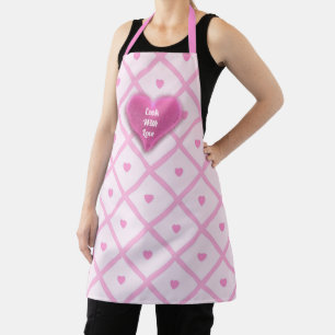 Tablier Pink Heart Moderne Plaid Collection