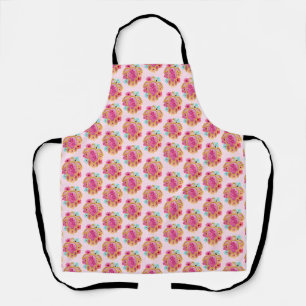 Tablier Pink Island Tortues de mer tropicales Floral