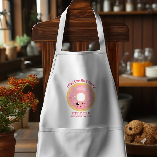 Tablier Pink Kawaii Donuts Cuisiner uniquement des aliment