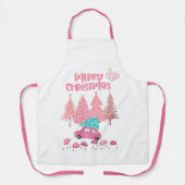 Tablier Pink Las Vegas Arbres de Noël Apron (Recto)