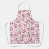 Tablier Pink Lollipops, Heart Lollipops, Lollipop Pattern (Recto)
