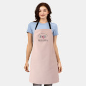 Tablier Pink Minimalist Best Mom & Chef Apron personnalisé (Porté)