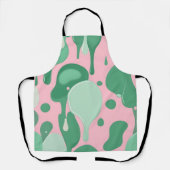 Tablier Pink Mint Green Melting Drip Pattern Abstract  (Recto)