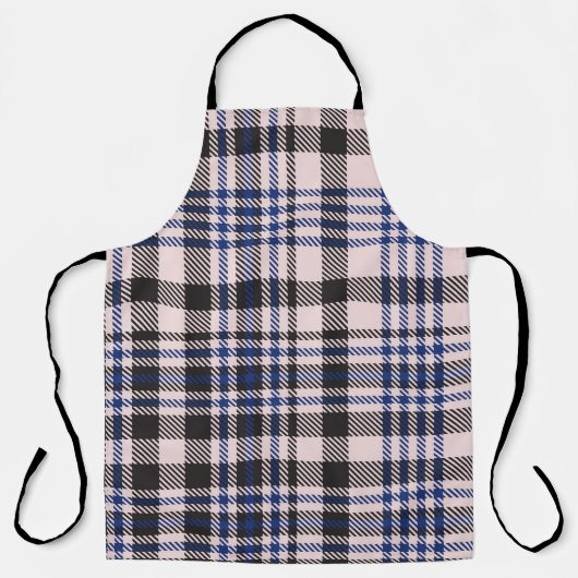 Tablier Pink Navy Glen Plaid texturé transparent (Recto)