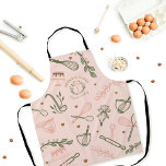 Tablier Pink & Olive Green Baking & Cuisine Ustensiles Bou<br><div class="desc">Le design moderne et chic du tablier de boulangerie comprend un assortiment de nos ustensiles de cuisine et de boulangerie dessinés à la main (fouet, sac de canalisation, sac de pâtisserie, mixeur de stand, cuillère et broche à rouler) Les ustensiles sont disposés autour de l'tablier. Une belle palette de couleurs...</div>