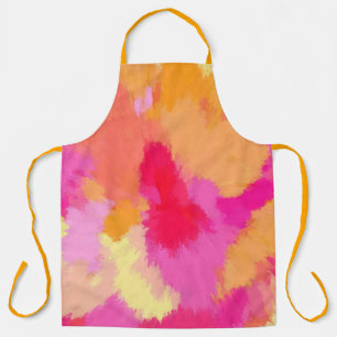 Tablier Pink, orange et jaune watercolors