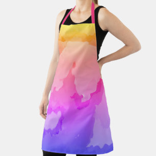Tablier Pink Paint Splash Colorful Abstrait Motif Girly