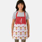 Tablier Pink Père Noël Lait et biscuits Apron, petit tabli (Insitu)