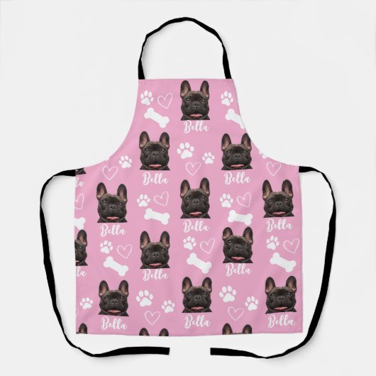 Tablier Pink Personnalisé Pet Photo Amoureux des chiens In (Recto)