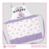 Tablier Pink Purple Cupcake Customizable Bakery