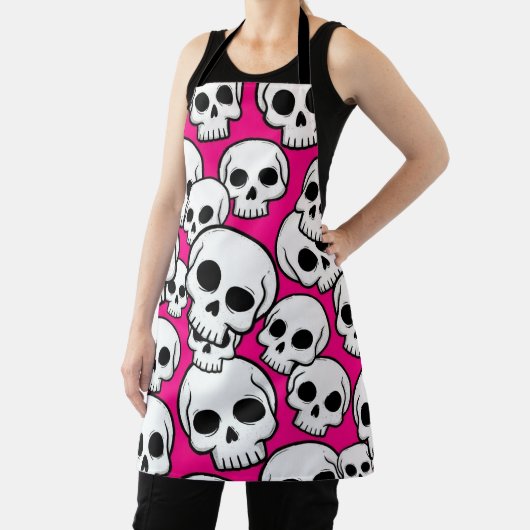 Tablier Pink Skull Pattern (Insitu)