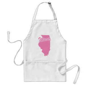 Tablier Pink State Illinois Adulte Apron