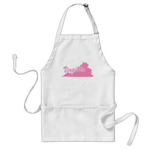 Tablier Pink State Virginia Adult Apron