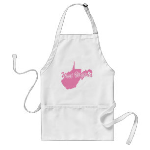 Tablier Pink State West Virginia Adult Apron