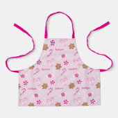 Tablier Pink Sucre de canne Bow Gingpain Snowflake Ajouter (Recto)