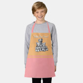 Tablier Pink Trois ours Teddy Bear Power Apron pour enfant (Porté)