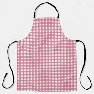Tablier Pink White En vichy Vérifier Plat